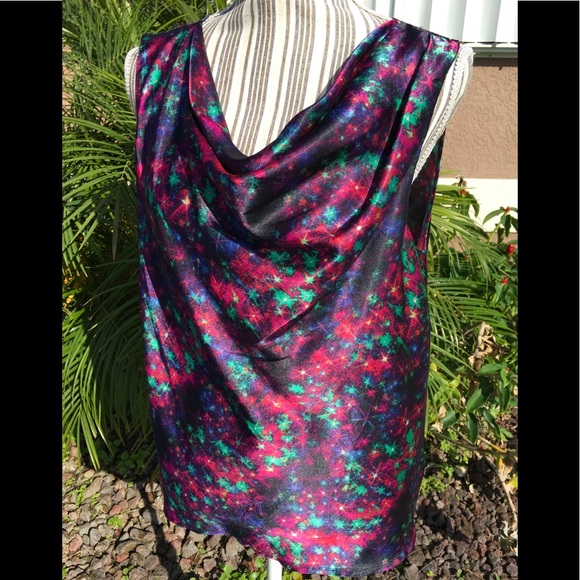 Ellen Tracy Multi Color Sleeveless Top size Lg - Picture 9 of 10